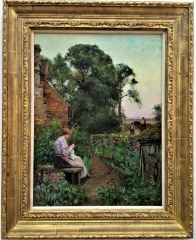 Girl in the Cottage Garden