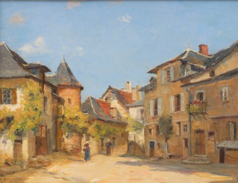 The Market Square- Uzerche, France