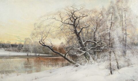 A Winter's Sunset over the River