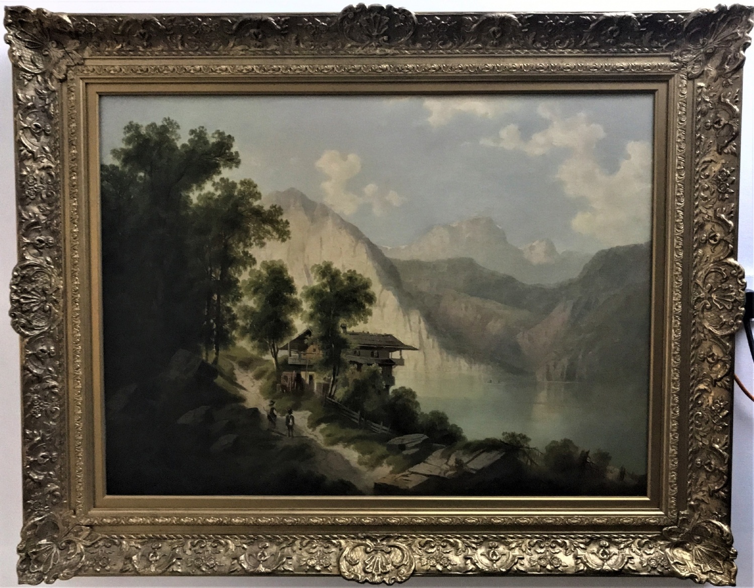 Albert Lang - Figures On A Path Near A Mountain Lake