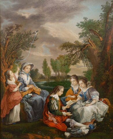 17th Century Figures In A Park