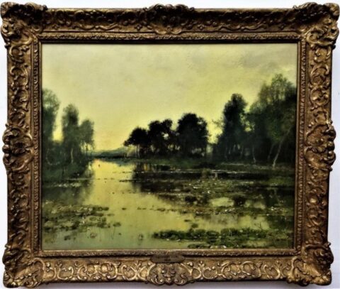 A Twilight River Landscape
