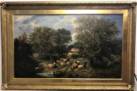 William Meadows - Landscape With Sheep