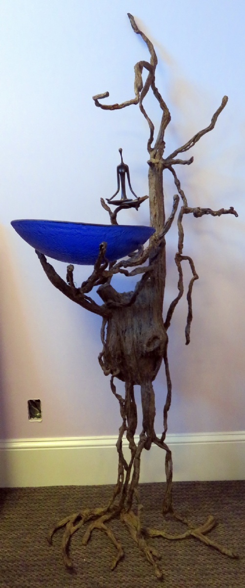Foliate Stand with Glass Bowl, 1/1