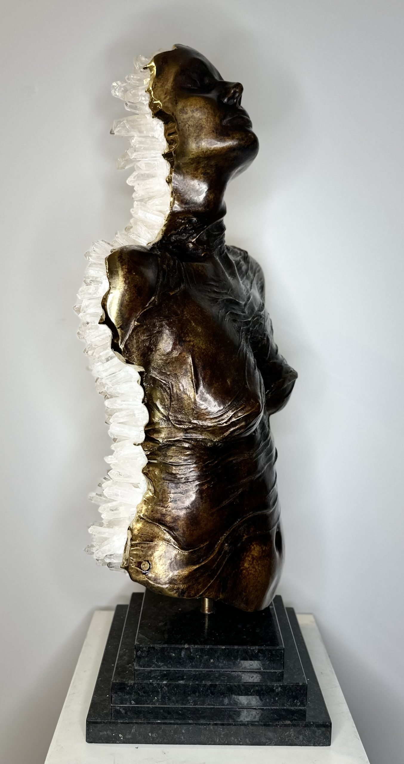 LIMINAL STATE -  Full Torso Bronze clear quartz
