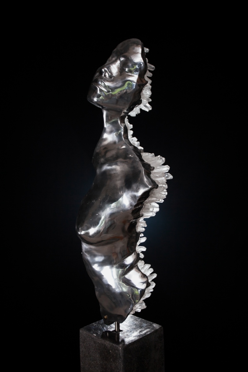 LIMINAL STATE -  Half Torso Aluminium clear quartz