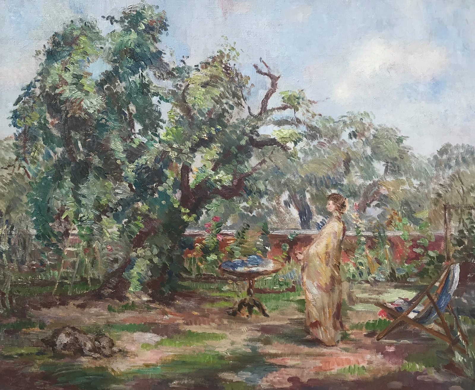 French School Impressionist - In The Garden
